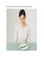 Chế biến món ăn cho người bệnh ung thư tụy pdf