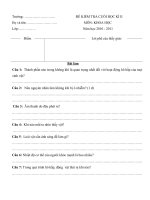 ĐỀ KIỂM TRA CUỐI HỌC KÌ LỚP 4 MÔN: KHOA HỌC docx