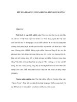 KẾT QUẢ KHẢO SÁT CHẤT ASBESTOS TRONG CỘNG ĐỒNG pptx