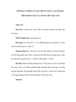 GÓP PHẦN NGHIÊN CỨU ĐẶC ĐIỂM VẺ ĐẸP VÀ SỰ HÀI HÒA TRÊN KHUÔN MẶT CỦA THANH NIÊN VIỆT NAM docx