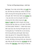 Tin học và Ứng dụng trong y - sinh học pps