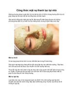 Công thức mặt nạ thanh lọc tại nhà doc