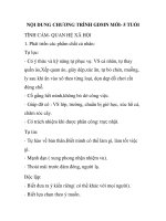 NỘI DUNG CHƯƠNG TRÌNH GDMN MỚI- 5 TUỔI TÌNH CẢM- QUAN HỆ XÃ HỘI pps