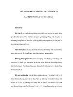 GEN KHÁNG KHÁNG SINH CỦA MỘT SỐ VI KHUẨN GÂY BỆNH PHÂN LẬP TỪ THỰC PHẨM pptx