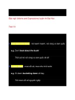 Đặc ngữ (Idioms and Expressions) luyện thi Đại Học Test 10 pptx