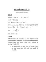 Xác suất căn bản - Đề thảo luận số 16 pdf