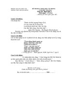 Đề thi và đáp án thi học sinh giỏi môn ngữ văn lớp 7 năm 2014