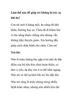 Làm thế nào để giúp trẻ không bị trớ, oẹ khi ăn? pot