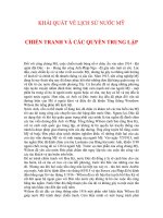 KHÁI QUÁT VỀ LỊCH SỬ NƯỚC MỸ - CHIẾN TRANH VÀ CÁC QUYỀN TRUNG LẬP doc