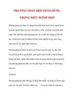 PHƯƠNG PHÁP HỘI THẢO DÙNG TRONG ĐIỀU HÀNH HỌP pptx