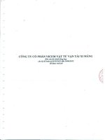 công ty cổ phần vicem vật tư vận tải xi măng báo cáo tài chính tổng hợp cho kì kế toán từ 1 tháng 1 năm 2012 đến 30 tháng 6 năm 2012 đã được soát xét