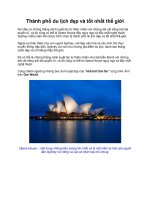 Thành phố du lịch đẹp và tốt nhất thế giới doc