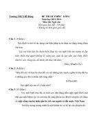 Đề thi olimpic ngữ văn lớp 6 và đáp án năm 2014