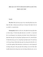 HIỆU QUẢ GÂY TÊ TỦY SỐNG BẰNG BUPIVACAINE TĂNG TRỌNG LIỀU THẤP docx