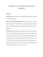 VHI PHIÊN BẢN TIẾNG VIỆT TRONG MỘT SỐ BỆNH LÝ THANH QUẢN docx