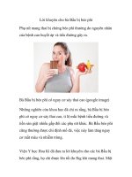 Lời khuyên cho bà Bầu bị béo phì docx