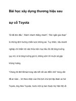 Bài học xây dựng thương hiệu sau sự cố Toyota ppt