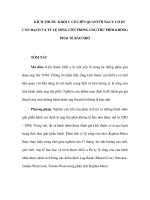 KÍCH THƯỚC KHỐI U CÓ LIÊN QUANVỚI NGUY CƠ DI CĂN HẠCH VÀ TỶ LỆ SỐNG CÒN TRONG UNG THƯ PHỔI KHÔNG PHẢI TẾ BÀO NHỎ pdf