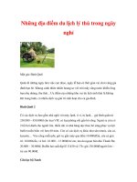 Những địa điểm du lịch lý thú trong ngày nghỉ pot