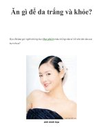 Ăn gì để da trắng và khỏe? ppt