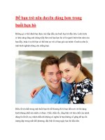 Để bạn trở nên duyên dáng hơn trong buổi hẹn hò docx