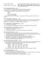 Đề thi học sinh giỏi môn sinh - Đồng Tháp pptx