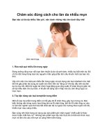 Chăm sóc đúng cách cho làn da nhiều mụn potx