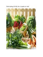 Dinh dưỡng tốt đẩy lùi u lympho ác tính ppsx