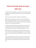 Món ăn bài thuốc dành cho người thiếu máu pptx