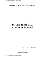 TÀI LIỆU THAM KHẢO KINH TẾ PHÁT TRIỂN docx