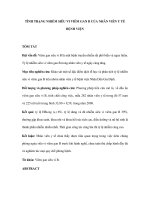 TÌNH TRẠNG NHIỄM SIÊU VI VIÊM GAN B CỦA NHÂN VIÊN Y TẾ BỆNH VIỆN potx