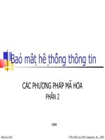 Bảo mật thông tin: Các phương pháp mã hóa - phần 2 potx