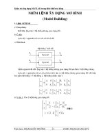 Khảo sát ứng dụng MATLAB trong điều khiển tự động - NHÓM LỆNH XÂY DỰNG MÔ HÌNH potx