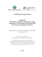 Tính khả thi về kinh tế và kỹ thuật của việc quản lý áp dụng thực hành tốt trong NTTS hộ nông dân pot