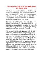 28% DIỆN TÍCH ĐẤT CỦA VIỆT NAM ĐANG BỊ HOANG HÓA Việt Nam còn khoảng 9 triệu ha pps