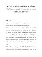 ĐIỀU TRỊ VIỄN THỊ VÀ LÃO THỊ BẰNG PHẪU THUẬT PHACO ĐẶT KÍNH NỘI NHÃN GIẢ ĐIỀU TIẾT docx