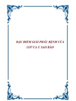 ĐẶC ĐIỂM GIẢI PHẪU BỆNH CỦA 1187 CA U SAO BÀO potx