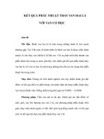 KẾT QUẢ PHẪU THUẬT THAY VAN HAI LÁ VỚI VAN CƠ HỌC ppsx