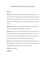 PHẪU THUẬT MỘT THÌ CHỮA LỖ ĐÁI LỆCH THẤP pps