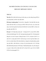 ĐẶC ĐIỂM LÂM SÀNG, CẬN LÂM SÀNG, VÀ SUY ĐA TẠNG TRONG SỐC NHIỄM KHUẨN TRẺ EM docx