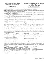 THI THỬ ĐẠI HỌC LẦN THỨ 1 TRƯỜNG THPT CHUYÊN NGUYỄN HUỆ - MÔN VẬT LÝ doc