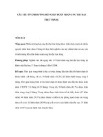 CÁC YẾU TỐ ẢNH HƯỞNG ĐẾN CHẨN ĐOÁN MUỘN UNG THƯ ĐẠI TRỰC TRÀNG pdf