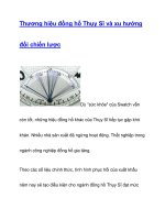 Thương hiệu đồng hồ Thụy Sĩ và xu hướng đổi chiến lược ppsx