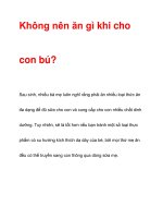 Không nên ăn gì khi cho con bú? doc