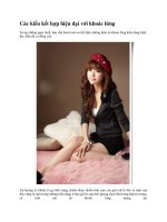 Các kiểu kết hợp hiện đại với khoác lửng pdf