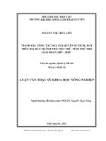 đánh giá công tác đấu giá quyền sử dụng đất trên địa bàn thành phố việt trì - tỉnh phú thọ giai đoạn 2007 - 2010