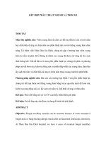 KẾT HỢP PHẪU THUẬT NỘI SOI VÀ TROCAR pot