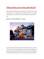 Những khách sạn lý tưởng nhất thế giới potx