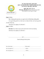Đề thi văn 11 kỳ thi học sinh giỏi khu vực duyên hải và đồng bằng Bắc Bộ ppsx