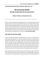 VĂN HOÁ DOANH NGHIỆP: Xác định và phát triển văn hoá trong tổ chức pptx